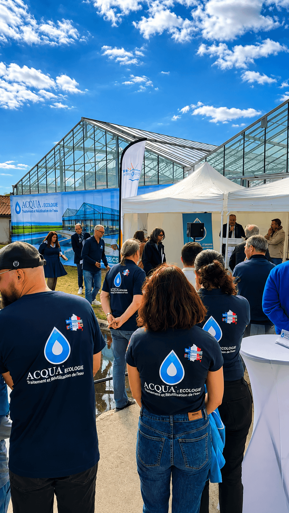 Équipe ACQUA.ecologie et partenaires sur l’Écosite