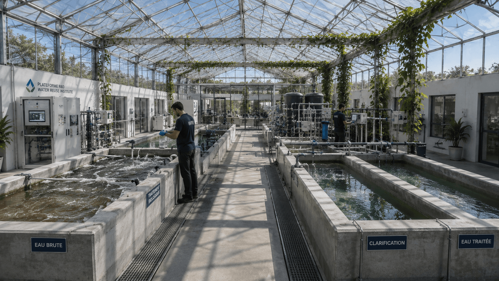 Bassins d’essais du Water Reuse Institute