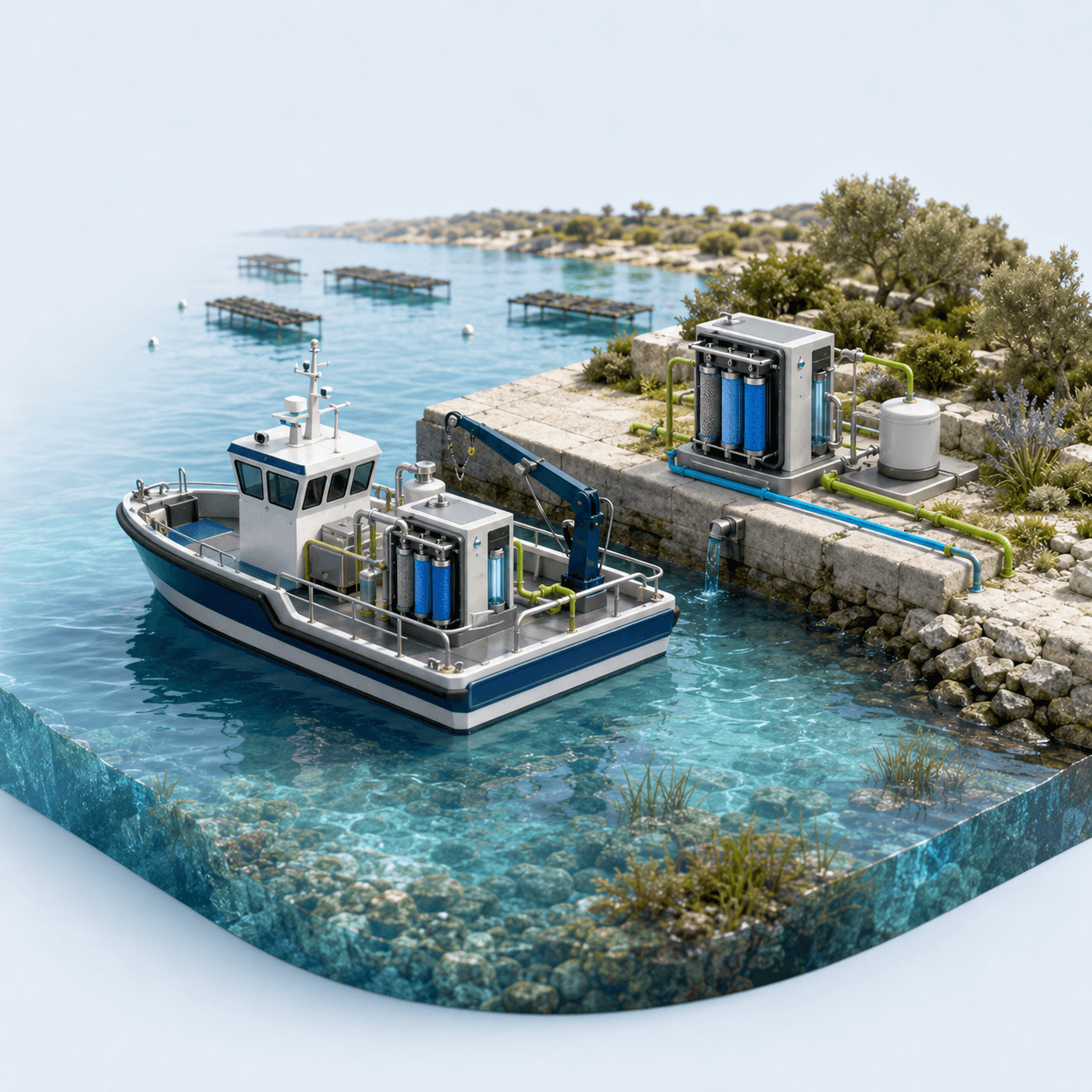 Traitement de l’eau dans les ports et les milieux marins